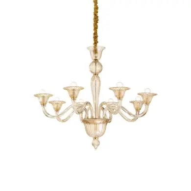 Lustre Doré BRIGITTA Ambré E14 8x40W IDEAL LUX 199412