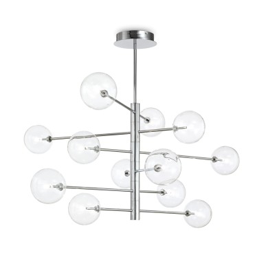 Suspension EQUINOXE Chrome G4 12x2W IDEAL LUX 200118