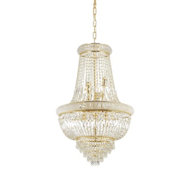 Lustre Montgolfière DUBAI Laiton E14 10x40W IDEAL LUX 207216