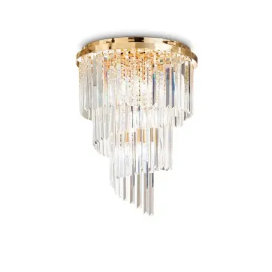Plafonnier CARLTON Or E14 12x40W IDEAL LUX 213507