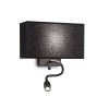 Applique Murale HOTEL Noir E27/LED 1+1x60/1W IDEAL LUX 215709