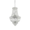 Lustre Montgolfiere avec pampilles DUBAI Chrome E14 10x40W IDEAL LUX 215969