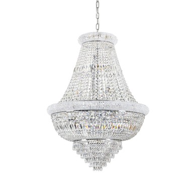 Lustre Suspension Montgolfiere DUBAI Chromé 24xE14 40W IDEAL LUX 243597