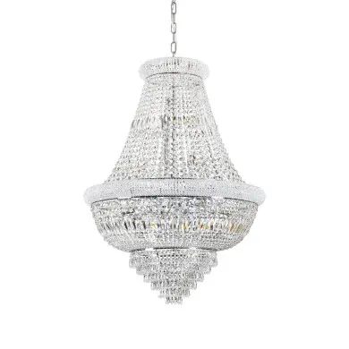 Lustre Suspension Montgolfiere DUBAI Chromé 24xE14 40W IDEAL LUX 243597
