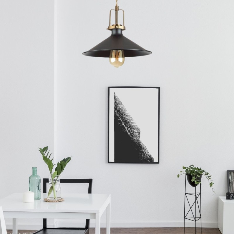 Suspension ERIS3 Noir 1xE27 60W IDEAL LUX 249070