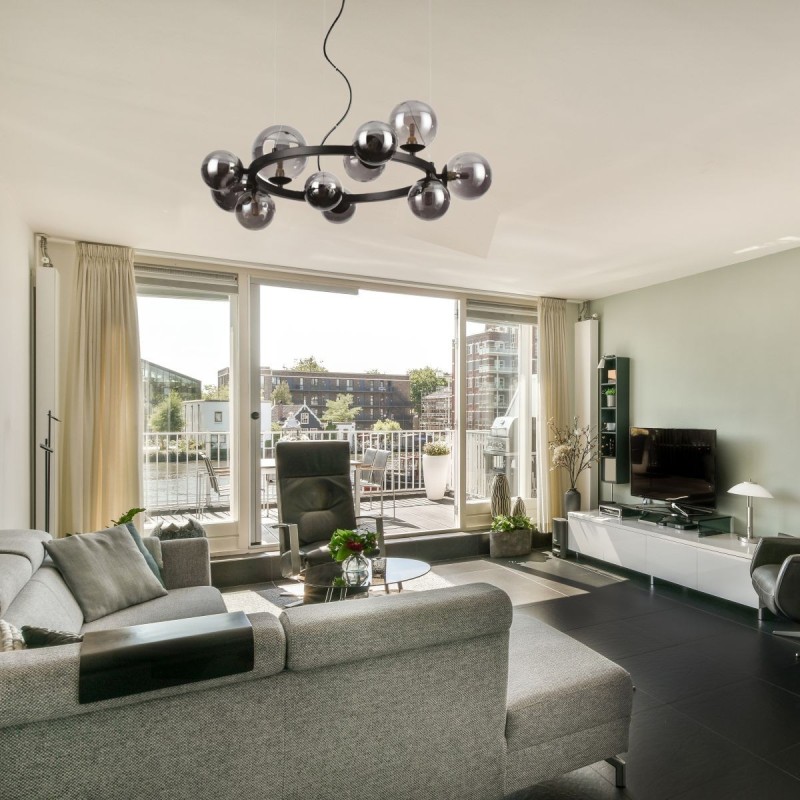 Suspension Perlage 11x15W G9 Noir IDEAL LUX 271392