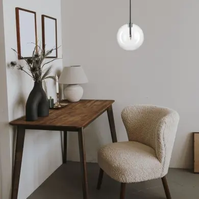 Suspension Boule Equinoxe 1x2W G4 Chromé D150 IDEAL LUX 306537