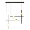 Suspension CUBA Or Noir 32W H140 MANTRA 7160