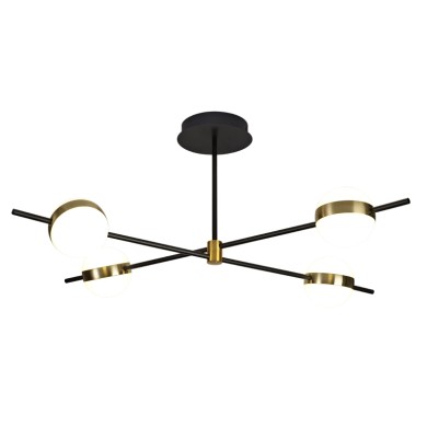 Plafonnier CUBA Or Noir 32W MANTRA 7162