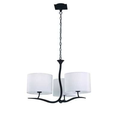 Suspension EVE Anthracite  E27 3x20W 55-190cm MANTRA 1151