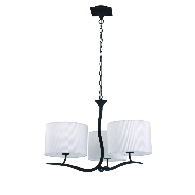 Suspension EVE Anthracite  E27 3x20W 55-190cm MANTRA 1151
