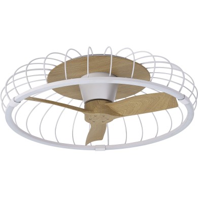 Ventilateur Plafond Nature 79cm Bois Blanc MANTRA 7809