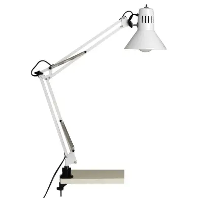 Lampe Pince Réglable HOBBY 1x40W E27 Blanc BRILLIANT 10802/05