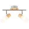 Plafonnier Scandinave BABSAN 2x3,5W E14 Bois clair-blanc BRILLIANT 51413/50