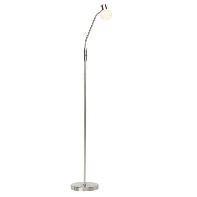 Lampadaire PHILO 1x3W E14 ACIER VERRE BLANC BRILLIANT G16358/13