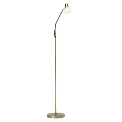 Lampadaire PHILO 1x3W E14 LAITON POLI BLANC BRILLIANT G16358/18