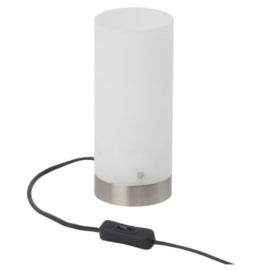 Lampe à poser DAISY 1x3W LED intégrée ACIER VERRE BLANC BRILLIANT G92968/05