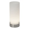 Lampe à poser DAISY 1x3W LED intégrée ACIER VERRE BLANC BRILLIANT G92968/05