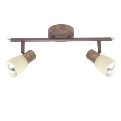 Plafonnier à 2 lumières LUCA 2x40W E14 CUIVRE VIELLI BRILLIANT 35813/56
