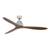 Ventilateur de plafond Whitehaven 142cm Chromé Brun BOUTICA DESIGN 213042