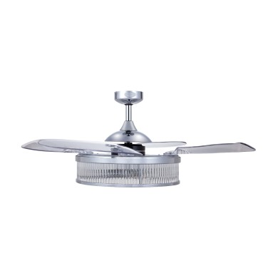 Ventilateur Plafond Retractable CORBELLE 122cm Chrome BOUTICA DESIGN 212929