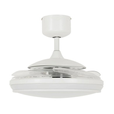 Ventilateur de plafond Evo1 122cm Blanc Rétractable BOUTICA DESIGN 211035