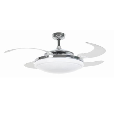 Ventilateur de plafond Evo2 122cm Chromé Rétractable BOUTICA DESIGN 210932