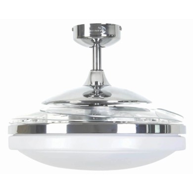 Ventilateur de plafond Evo2 122cm Chromé Rétractable BOUTICA DESIGN 210932