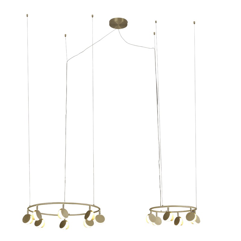 Suspension SHELL LED Intégrée 70W Or MANTRA 7356