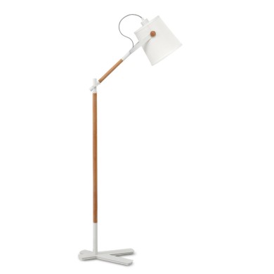 Lampadaire Scandinave en Bois NORDICA Blanc 1x23W MANTRA 4920