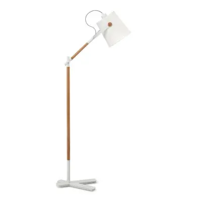 Lampadaire Scandinave en Bois NORDICA Blanc 1x23W MANTRA 4920