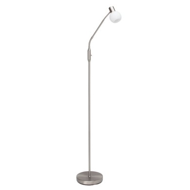 Lampadaire PHILO 1x3W E14 ACIER VERRE BLANC BRILLIANT G16358/13