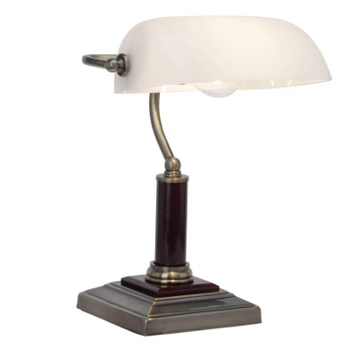 Lampe Banquier vintage BANKIR 1x60W E27 LAITON ANTIQUE BRILLIANT 92679/31