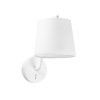 Applique Murale avec interrupteur et abat jour Berni Blanc 1x E27 20W FARO 29326