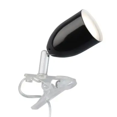 Lampe pince LEO LED 1x3W GU10 NOIR BRILLIANT G24801A06