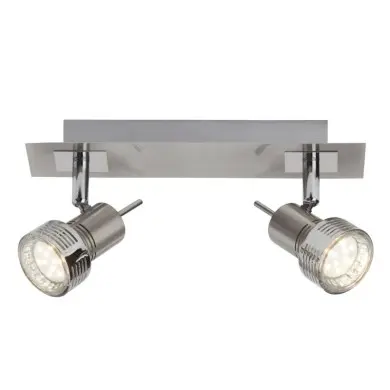 Plafonnier KASSANDRA 2x3W GU10 ACIER CHROME BRILLIANT G34729/77