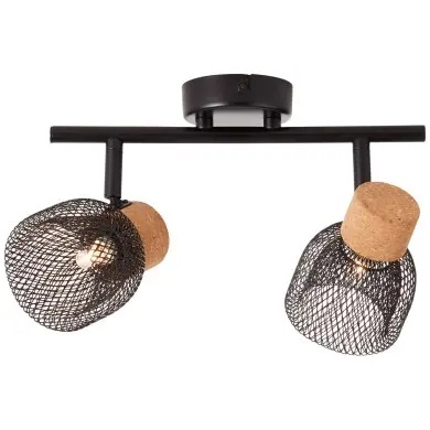 Plafonnier FLAKA 2x6W G9 Noir depoli BRILLIANT 82613/06