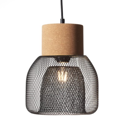 Suspension FLAKA 1x40W E27 Noir depoli BRILLIANT 82670/06