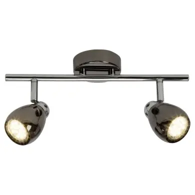 Plafonnier MILANO LED 2x3W GU10 CHROME NOIR BRILLIANT G21713/76