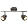 Plafonnier MILANO LED 2x3W GU10 CHROME NOIR BRILLIANT G21713/76