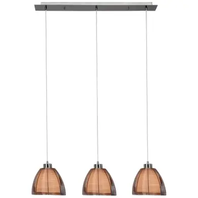 Suspension Bar RELAX 3x60W E27 Brun-chrome BRILLIANT 61176/53
