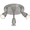 Plafonnier argenté Amalfi LED 3x3W GU10 Acier BRILLIANT G21534/13