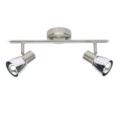 Plafonnier à 2 lumières LAVA 2x40W E14 ACIER CHROME BRILLIANT 39513/77