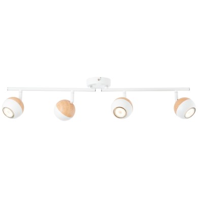 Plafonnier Scandinave SCAN 4x3W GU10 Blanc-Bois BRILLIANT G59432/75