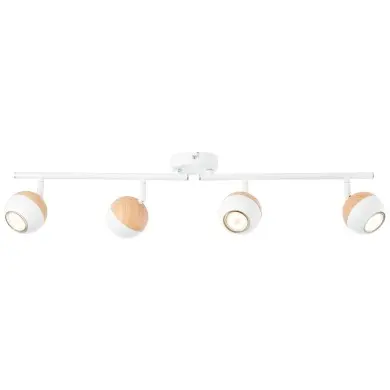 Plafonnier Scandinave SCAN 4x3W GU10 Blanc-Bois BRILLIANT G59432/75