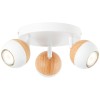 Plafonnier Boule blanc Scandinave SCAN 3x3W GU10 - finition Bois BRILLIANT G59434/75