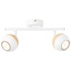 Plafonnier Boule Applique Scandinave SCAN 2x3W GU10 Blanc-Bois BRILLIANT G59413/75