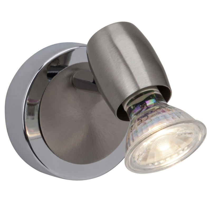 Applique Murale WESLEY 1x2 5W GU10 ACIER CHROME BRILLIANT G54810/77