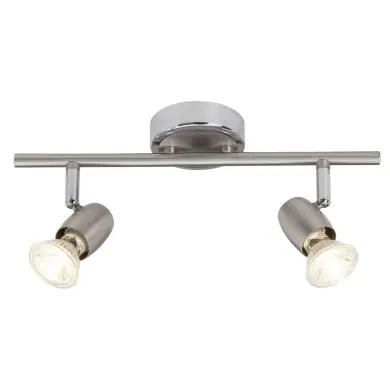 Plafonnier a 2 lumières WESLEY 2x2 5W GU10 ACIER CHROME BRILLIANT G54813/77