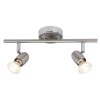 Plafonnier a 2 lumières WESLEY 2x2 5W GU10 ACIER CHROME BRILLIANT G54813/77